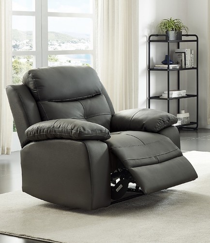 Dark grey leather seater - leather, seater,