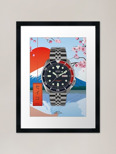 Seiko skx009 japan framed art - skx009,