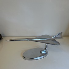 Polished Aluminium MODEL of  CONCORDE Supersonic Aeroplane