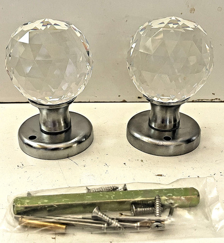 Crystal glass door knob - door,