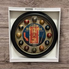 Billiards Wall Clock Man Cave