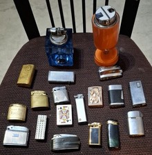 19x Vintage assortment of lighters several Ronson mostly butane for repair/parts