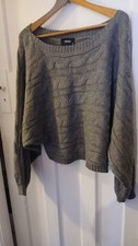 New Without Tag XL Cable Knit Round Neckline Solid Sweater By Cider