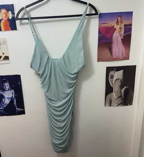 Polly mint ruched stretch - ruched,