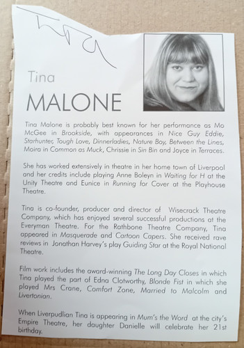 Original autograph tina malone - autograph,