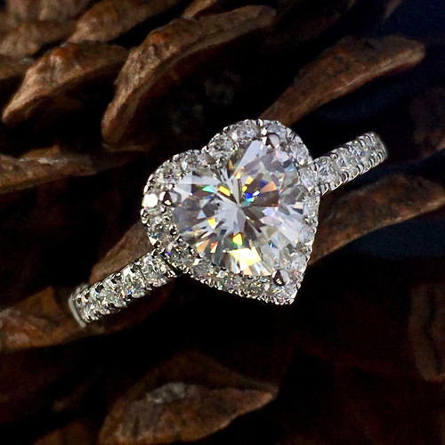 3ct heart shaped - heart, diamond