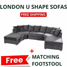 London U Shape Sofa –Grey +