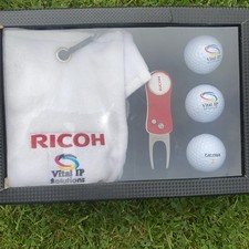 Ricoh  Vital IP Wilson balls Golf Gift Set 3 Balls pitchfix and Towel Bundle