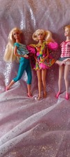 Bundle 3 Vintage Barbie + Sindy Dolls + Clothes+shoes .