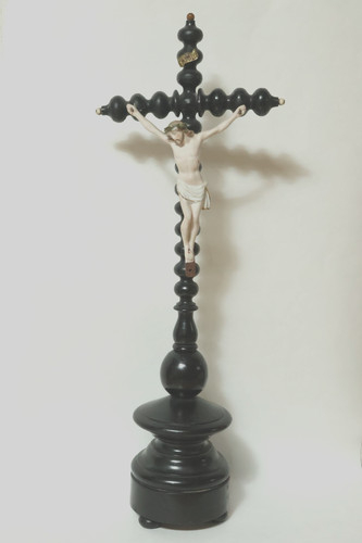 Antique wooden cross crucifix - cross,