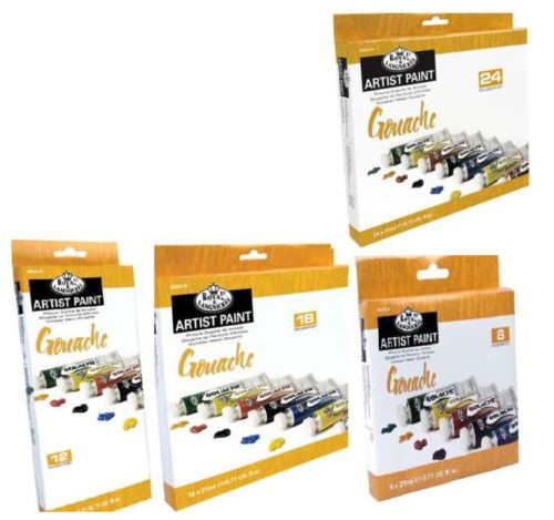 Gouache artist paints - &, brush