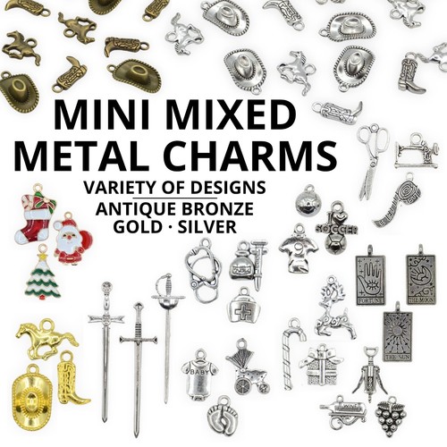Mixed metal charms mini - charms,