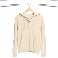 Ex Fat Face Women’s Hoodie Beige Long Sleeve Henley Button (Defect)