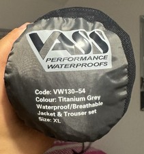 Vass-Tex Lightweight Waterproof Packaway Jacket & Trouser Set - Titanium Grey