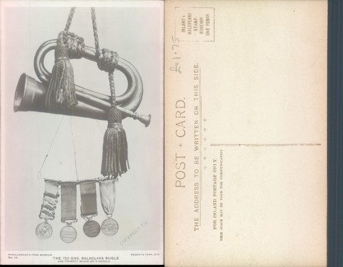 Balaclava bugle and medals