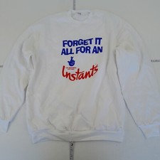 NATIONAL LOTTERY Jumper XL White Don't Forget To Ask For An Instants Sweatshirt