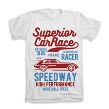 Superior Car Race T Shirt Mens