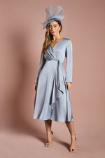 Coast Light Blue Midi Dress Womens Occasion Dresses