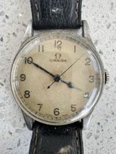 Omega British Royal Navy Fleet Air Arm HS8 Military Pilot’s Watch.  1940 WW2.