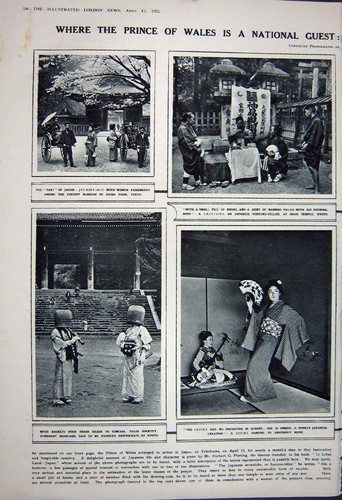 Old vintage print 1922 geisha - 1922,