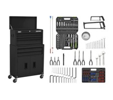 Sealey AP22BKCOMBO Tool Chest Roller Cabinet Storage Box 6 Drawer & Tool Kit B