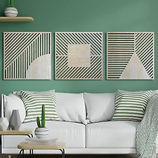 Square Geometric Wood Wall Art
