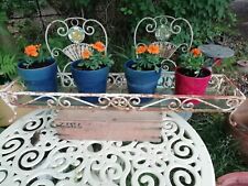 Antique Edwardian Scrolled Wrought Iron Flower Trough Window Box Free Standing 