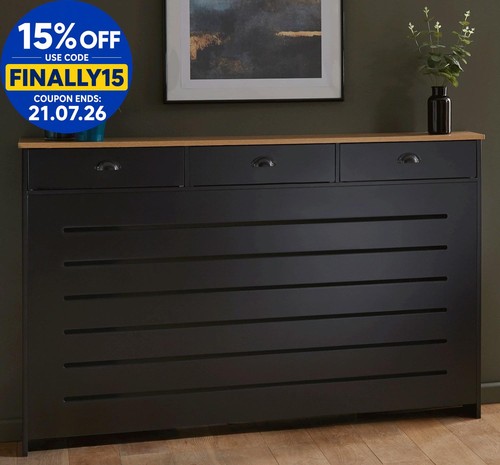 Black radiator cover - cover, cabinet