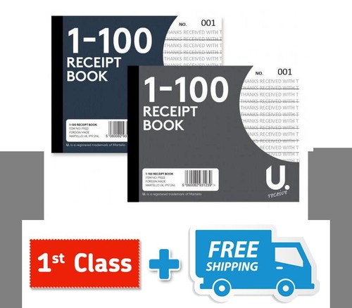 Receipt book 100 - receipt, 1-100