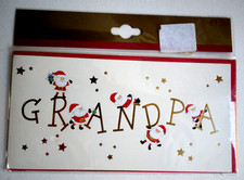 Grandpa Christmas card New Sealed Marks & Spencer large foil envelope quality