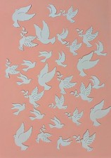 X30 Die Cut White Doves, Card