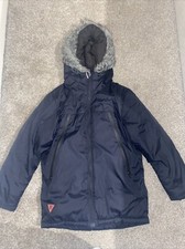 Boys Navy Next Coat - Age 7 Years - Hooded - Warm