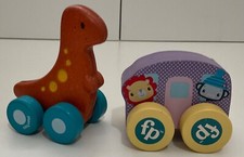 Plan Toys Dinosaur on Wherls & Fisher Price Wooden Caravan