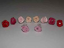 10 ROSES MINI SMALL HAIR CLIPS- 1 cm , 6 CLIPS -1.5 cm HAIR CLAWS WEDDING PARTY