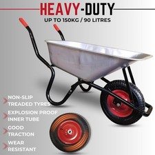 90L Galvanised Wheelbarrow –