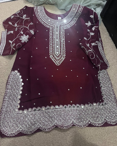 Maroon kids asian suit size - , 34