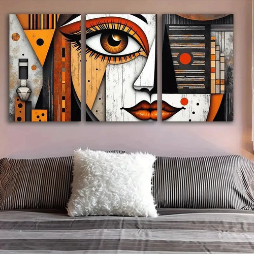 3pcs woman face wall art - 3pcs, woman’s