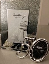  50th Photo Frames set Rectangle and shaped  Birthday Anniversary Celebration 