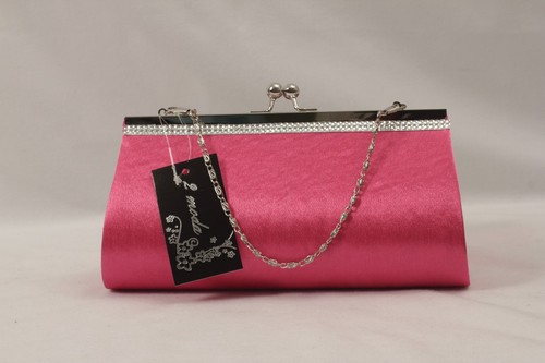 Satin evening bag rhinestones - evening,
