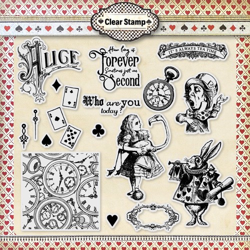 Wonderland themed clear stamps - themed,