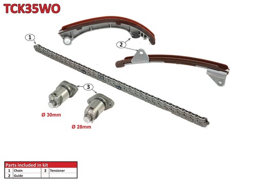 Timing chain kit - chain, toyota