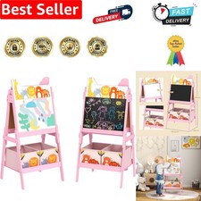 Vibrant 2-in-1 Pink Kids Easel