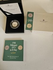 Coin Silver Proof 2021 50th Anniversary Decimal Day 50p Royal Mint BOX + COA