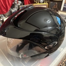 Crash Helmet Open Face. Unusual Shape. Great Condition Black Easy store. Scooter