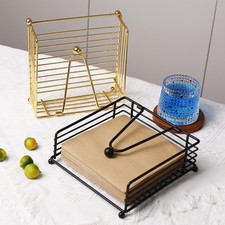 Black Metal Napkin Holder Serviette Holder Rack Kitchen Home Bar Paper Dispenser