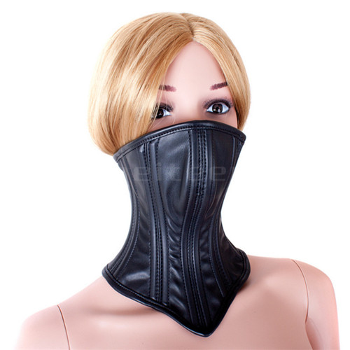 Leather hood mask - hood, face