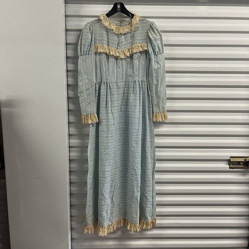 1960s pale blue seersucker - blue,