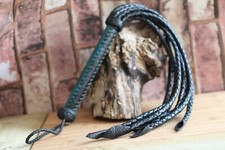 Cat-O-Nine 9 Tail Flogger Leather Handmade Whip Genuine Cowhide Thick Leather UK