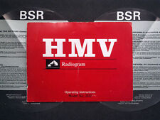 HMV Radiogram Model 2322 Owner Manual Booklet & Supplement