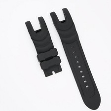 26mm Black Rubber Watch Band